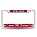 Boston College Eagles White Plastic License Plate Frame