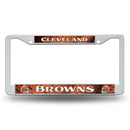 Cleveland Browns White Plastic License Plate Frame