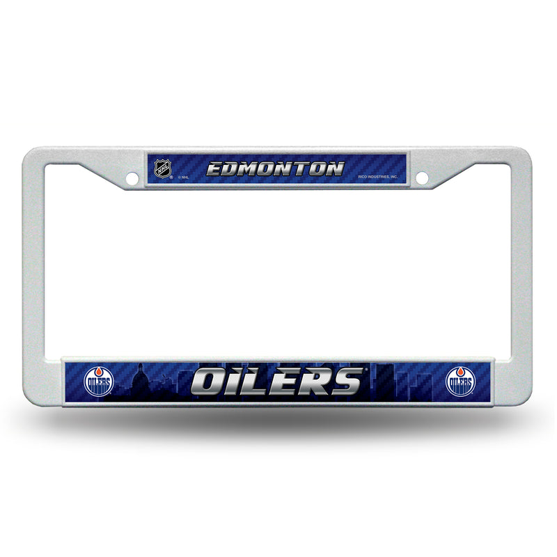 Edmonton Oilers White Plastic Frame