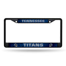 Tennessee Titans Black Metal License Plate Frame (Printed Insert)