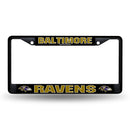 NFL Baltimore Ravens 12" x 6" Black Metal Car/Truck Frame Automobile Accessory By Rico Industries