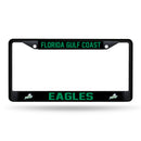 Florida Gulf Coast Eagles Black Metal License Plate Frame (Printed Insert)