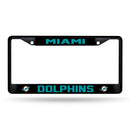 Dolphins Black Chrome Frame W/ Printed Insert
