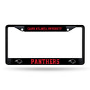 Clark Atlanta University Panthers Black Metal License Plate Frame with Printed Decal Inserts