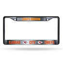 Kansas City Chiefs "Chiefs Kingdom" Custom Black Chrome Frame