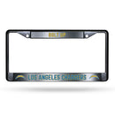 Los Angeles Chargers Custom Black Chrome Frame