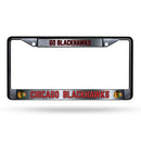 Chicago Blackhawks Custom Black Chrome Frame