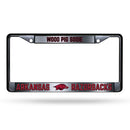Arkansas Razorbacks Custom Black Chrome Frame
