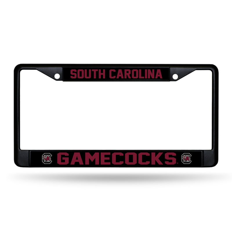 South Carolina Gamecocks Black Metal License Plate Frame (Printed Insert)