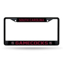 South Carolina Gamecocks Black Metal License Plate Frame (Printed Insert)