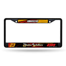 Bubba Wallace No. 23 Black Metal License Plate Frame (Printed Inserts)