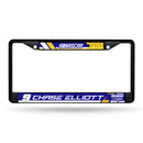 Chase Elliott No. 9 Black Metal License Plate Frame (Printed Inserts)