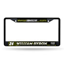 William Byron No. 24 Black Metal License Plate Frame (Printed Inserts)