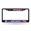 Denny Hamlin No. 11 Black Metal License Plate Frame (Printed Inserts)