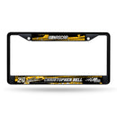 Christopher Bell No. 20 Black Metal License Plate Frame (Printed Inserts)