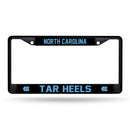 North Carolina Tar Heels Black Chrome License Plate Frame (Printed Inserts)