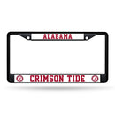 NCAA Alabama Crimson Tide 12" x 6" Black Metal Car/Truck Frame Automobile Accessory By Rico Industries