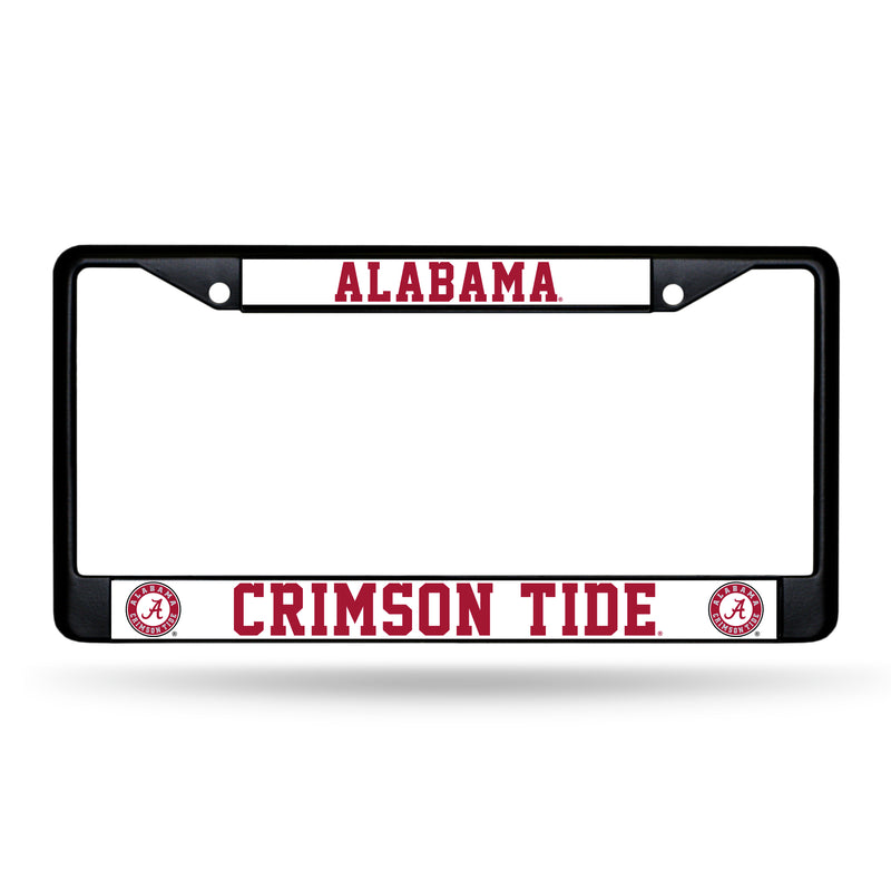 NCAA Alabama Crimson Tide 12" x 6" Black Metal Car/Truck Frame Automobile Accessory By Rico Industries