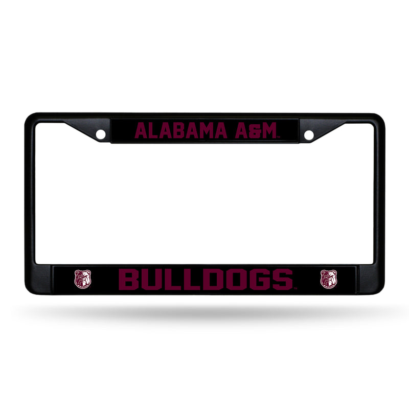Alabama A&M Bulldogs Black Metal License Plate Frame (Printed Insert)