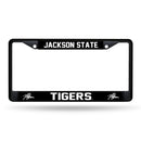 Jackson State Tigers Black Metal License Plate Frame (Printed Insert)