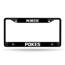 McNeese State Cowboys Black Chrome License Plate Frame (Printed Inserts)