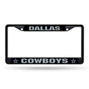 NFL Dallas Cowboys 12" x 6" Black Metal Car/Truck Frame Automobile Accessory By Rico Industries