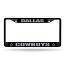 NFL Dallas Cowboys 12" x 6" Black Metal Car/Truck Frame Automobile Accessory By Rico Industries
