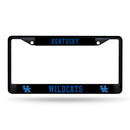 Kentucky Wildcats Black Metal License Plate Frame with Printed Decal Inserts