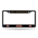 NFL San Francisco 49ers 12" x 6" Black Metal Car/Truck Frame Automobile Accessory By Rico Industries