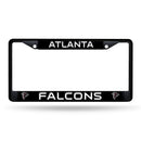 NFL Atlanta Falcons 12" x 6" Black Metal Car/Truck Frame Automobile Accessory By Rico Industries