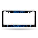 Indiana State Sycamores Black Chrome License Plate Frame (Printed Inserts)