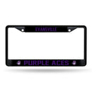 Evansville Purple Aces Black Chrome License Plate Frame (Printed Inserts)