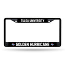 Tulsa Golden Hurricane Black Chrome License Plate Frame (Printed Inserts)