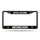 Central Oklahoma Bronchos Black Chrome License Plate Frame (Printed Inserts)