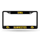 NCAA Iowa Hawkeyes 12" x 6" Black Metal Car/Truck Frame Automobile Accessory By Rico Industries