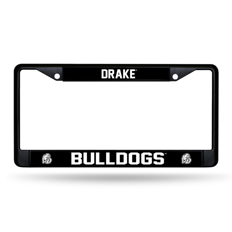 Drake Bulldogs Black Chrome License Plate Frame (Printed Inserts)