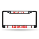 NCAA Texas Tech Red Raiders 12" x 6" Black Metal Car/Truck Frame Automobile Accessory By Rico Industries