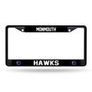 Monmouth University Hawks Black Chrome License Plate Frame (Printed Inserts)