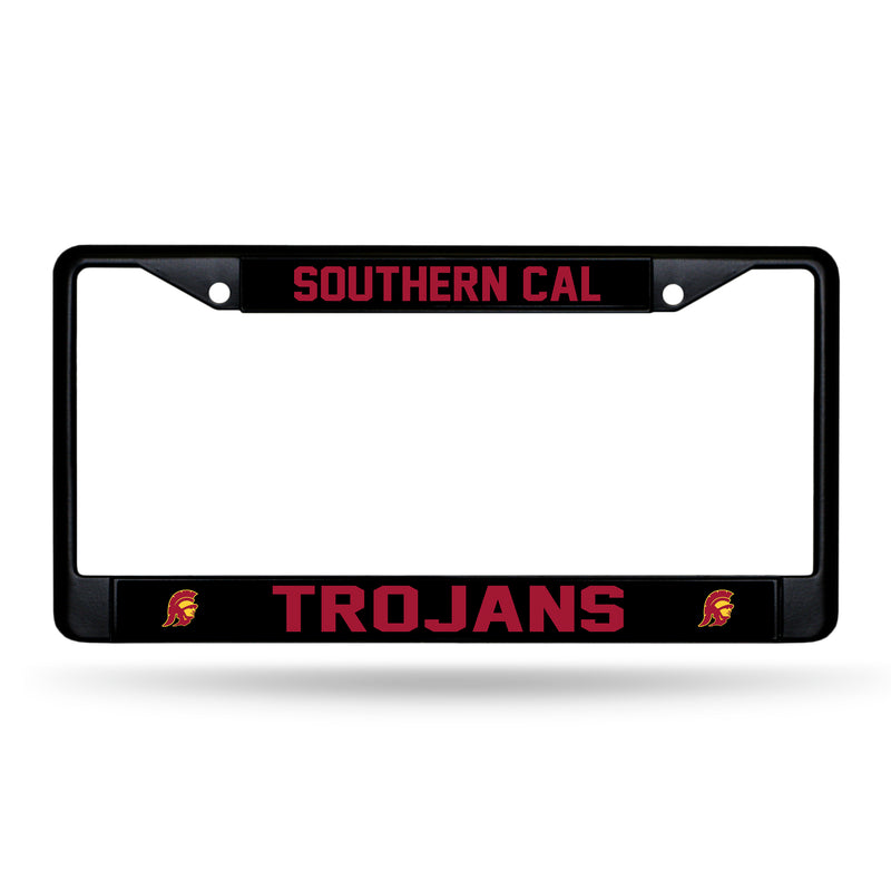 Southern California Trojans Black Metal License Plate Frame (Printed Insert)