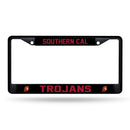Southern California Trojans Black Metal License Plate Frame (Printed Insert)