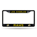 NFL Los Angeles Rams 12" x 6" Black Metal Car/Truck Frame Automobile Accessory By Rico Industries