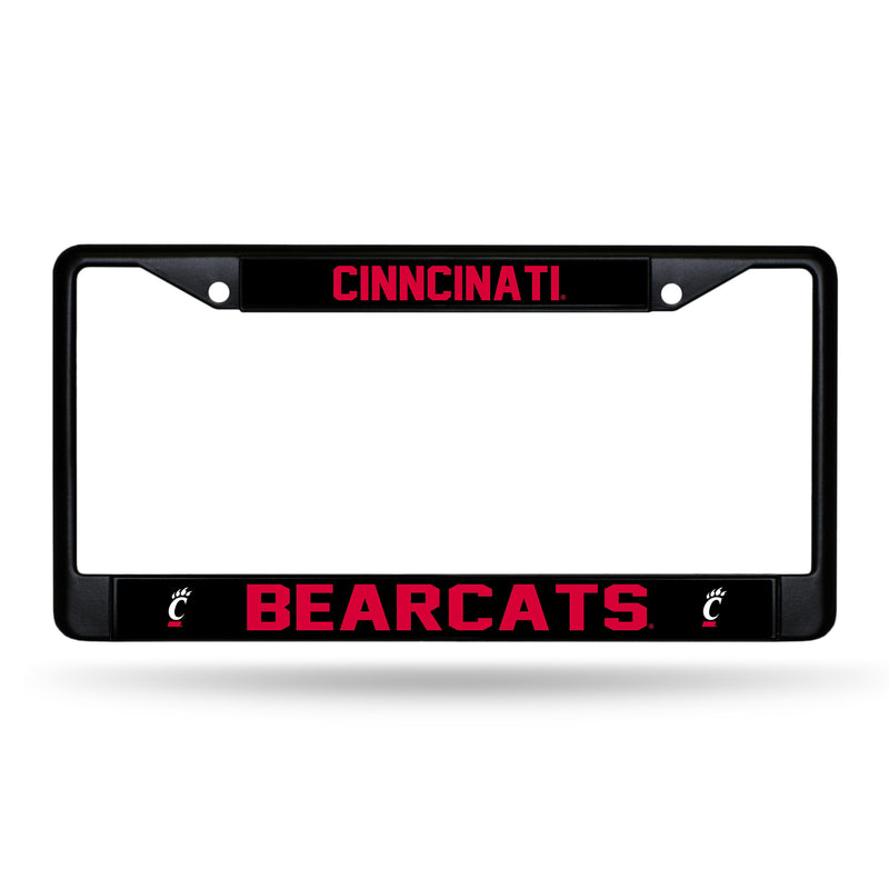 Cincinnati Bearcats Black Metal License Plate Frame (Printed Insert)