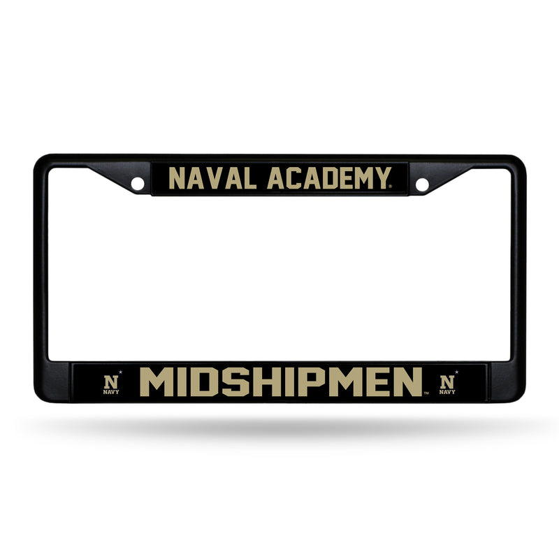 Naval Academy Midshipmen Black Metal License Plate Frame (Printed Insert)