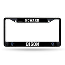 Howard Bison Black Metal License Plate Frame with Printed Decal Inserts