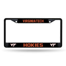 Virginia Tech Hokies Black Metal License Plate Frame (Printed Insert)