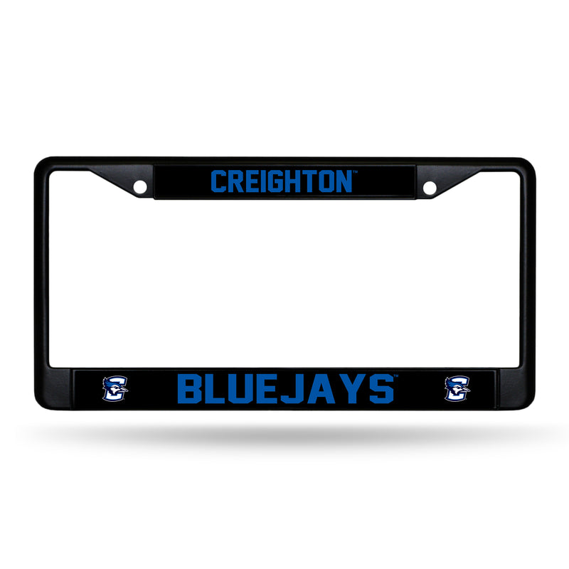 Creighton Bluejays Black Chrome License Plate Frame (Printed Inserts)