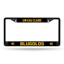 Wisconsin-Eau Claire Blugolds Black Chrome License Plate Frame (Printed Inserts)