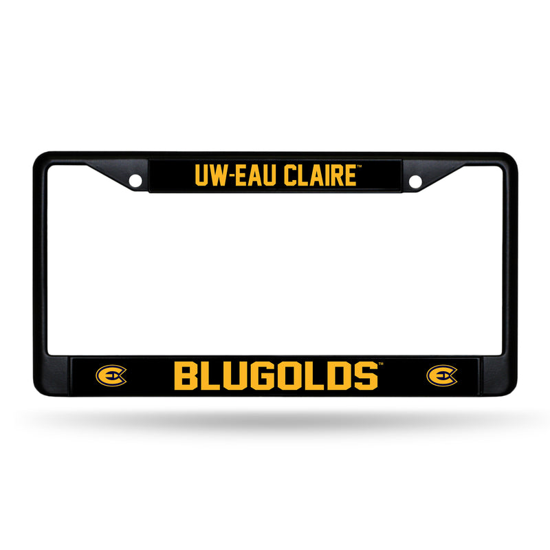 Wisconsin-Eau Claire Blugolds Black Chrome License Plate Frame (Printed Inserts)