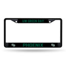 Wisconsin–Green Bay Phoenix Black Chrome License Plate Frame (Printed Inserts)