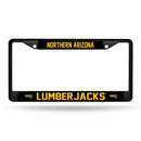 Northern Arizona Lumberjacks Black Chrome License Plate Frame (Printed Inserts)